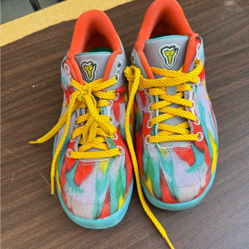 Nike Kobe Protro Venice Beach Multicolor Kids Sneakers with Yellow Laces
